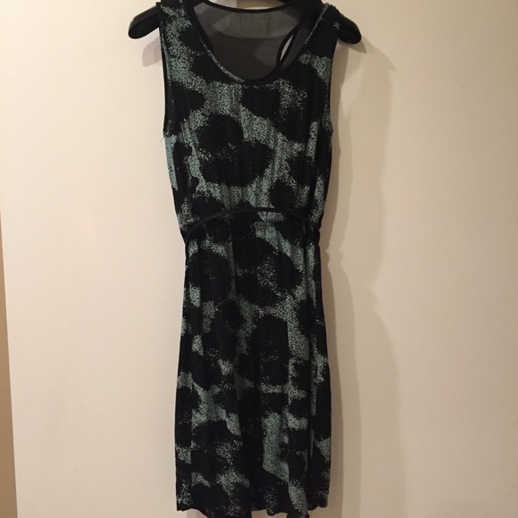 Kensie black and Teal dress with belt - Picture 2 of 6